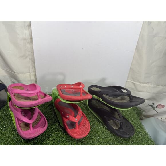 Cheeks Tony Little Exercise Sandals Women 9 Pink Red Slide Casual Comfort Summer - Picture 1 of 16